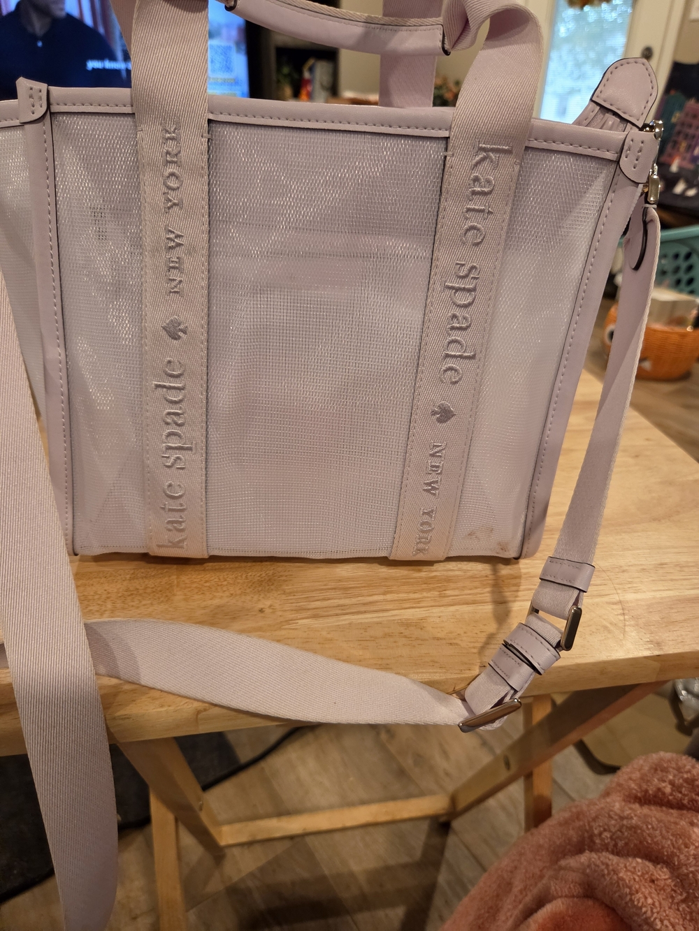 kate spade New York Lilac Mesh Tote Bag